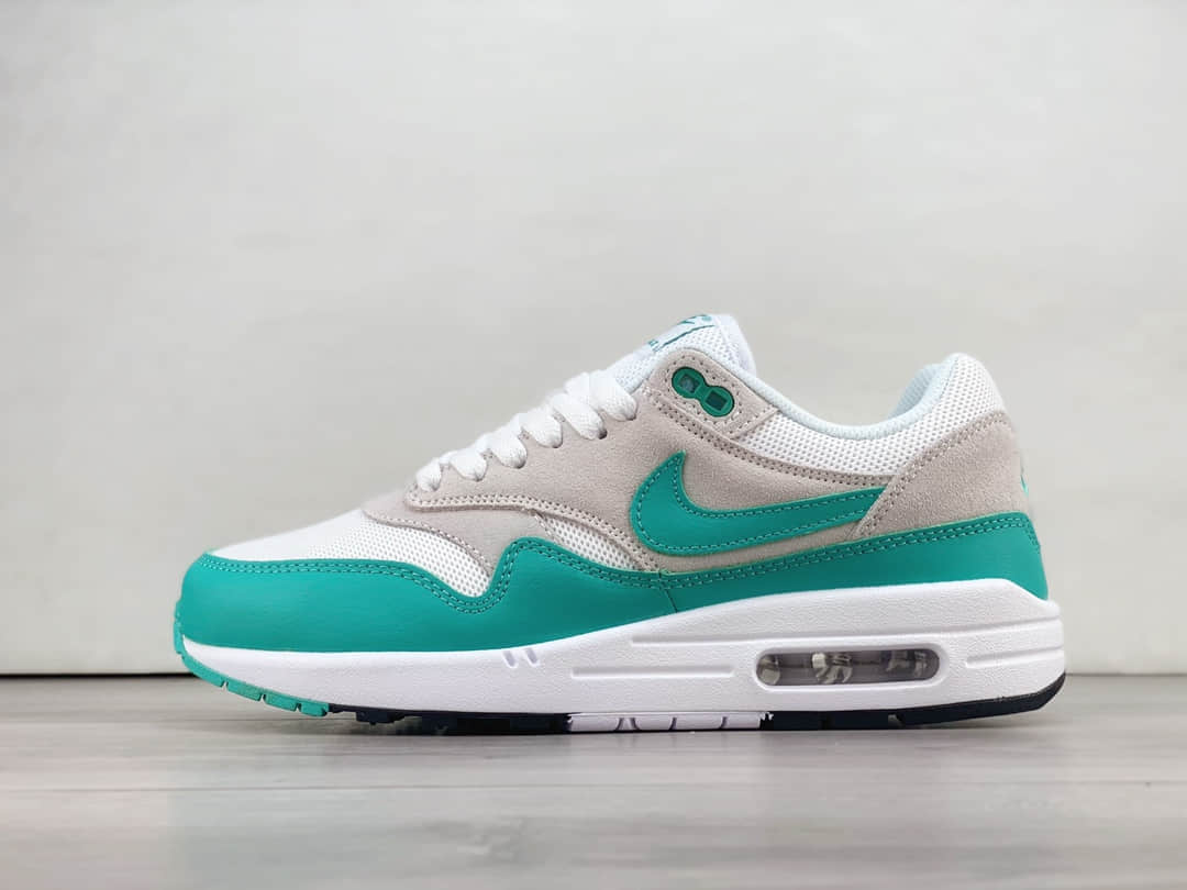 耐克Nike Air Max 1 PRM纯原版本Max 1白绿色半掌气垫跑鞋 莆田耐克工厂 货号：DZ4549-001