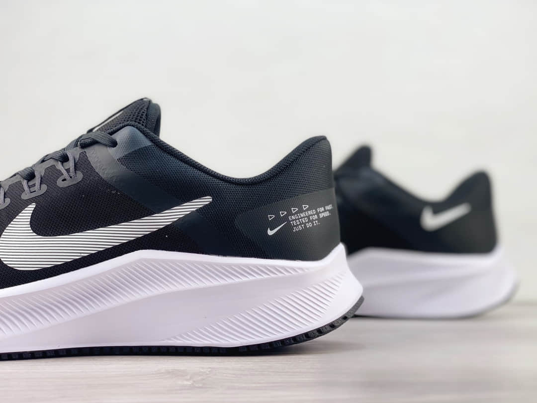 耐克Nike Zoom Quest 4纯原版本极致4代黑色网面透气跑鞋 莆田耐克货源 货号：DA1105-006