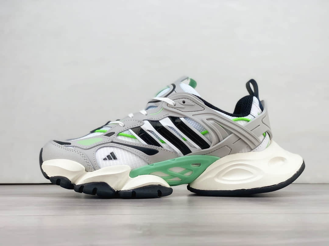 阿迪达斯adidas Vento XLG Deluxe纯原版本灰绿色复古老爹鞋 莆田阿迪达斯货源 货号：IH7800