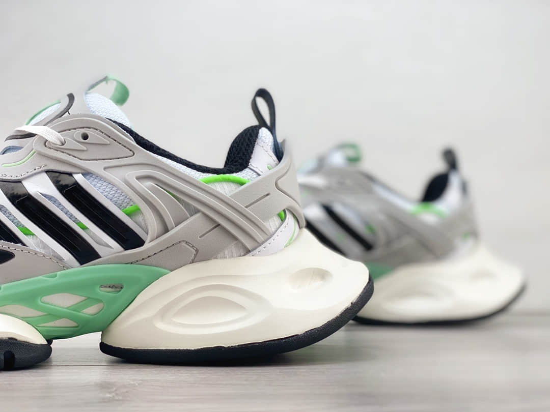 阿迪达斯adidas Vento XLG Deluxe纯原版本灰绿色复古老爹鞋 莆田阿迪达斯货源 货号：IH7800