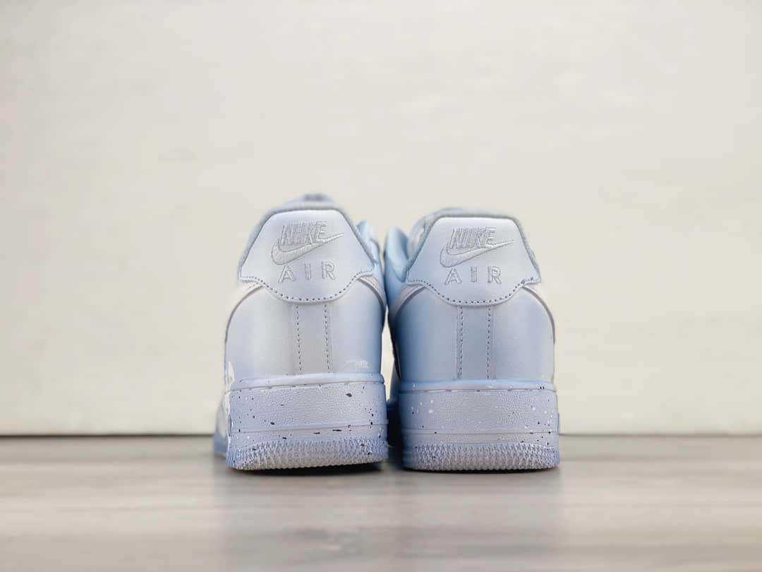 耐克Nike Air Force 1 Low纯原版本空军一号低帮AF1暴风雪蓝白字母涂鸦板鞋 莆田耐克代理 货号：315122-111