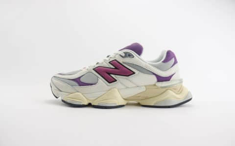 新百伦New Balance 9060纯原版本NB9060白紫复古运动慢跑鞋 莆田新百伦货源 货号：U9060ESC