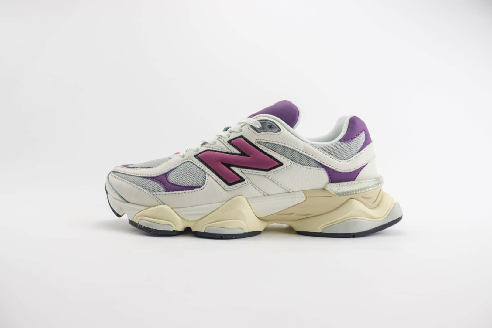 新百伦New Balance 9060纯原版本NB9060白紫复古运动慢跑鞋 莆田新百伦货源 货号：U9060ESC