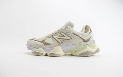 新百伦New Balance 9060纯原版本NB9060浅灰卡其复古慢跑鞋 莆田新百伦货源 货号：U9060JAM