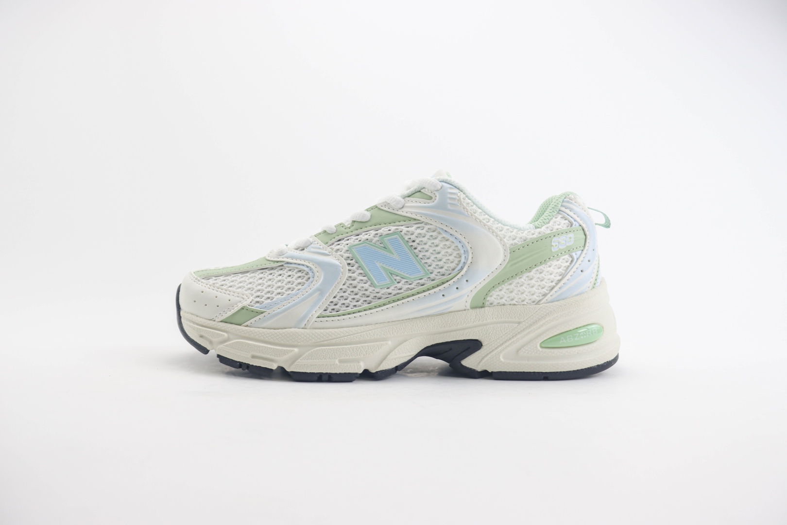 新百伦New Balance 530纯原版本NB530白绿色复古跑鞋 莆田新百伦货源 货号：MR530ZO