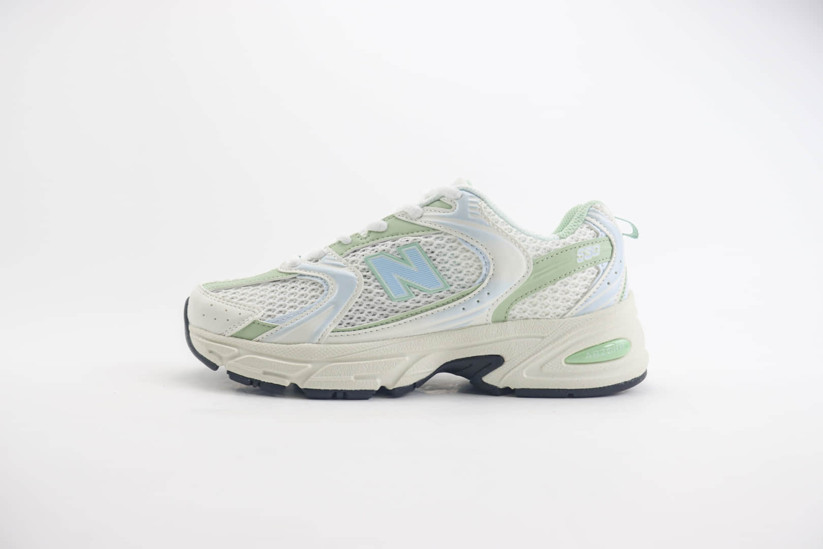 新百伦New Balance 530纯原版本NB530白绿色复古跑鞋 莆田新百伦货源 货号：MR530ZO