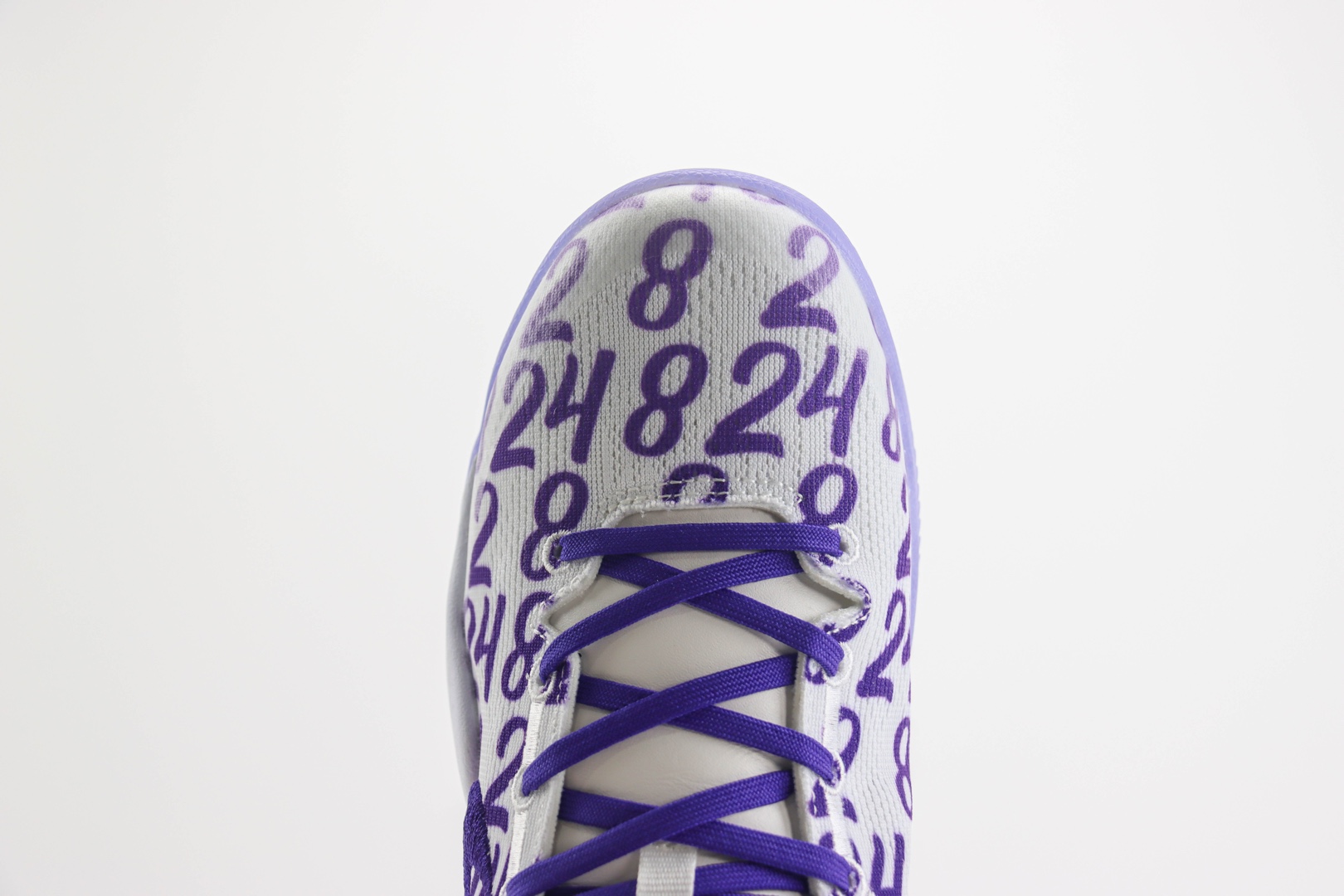 耐克Nike Zoom Kobe 8纯原版本科比8代白紫数字实战篮球鞋 莆田耐克货源 货号：FQ3549-100