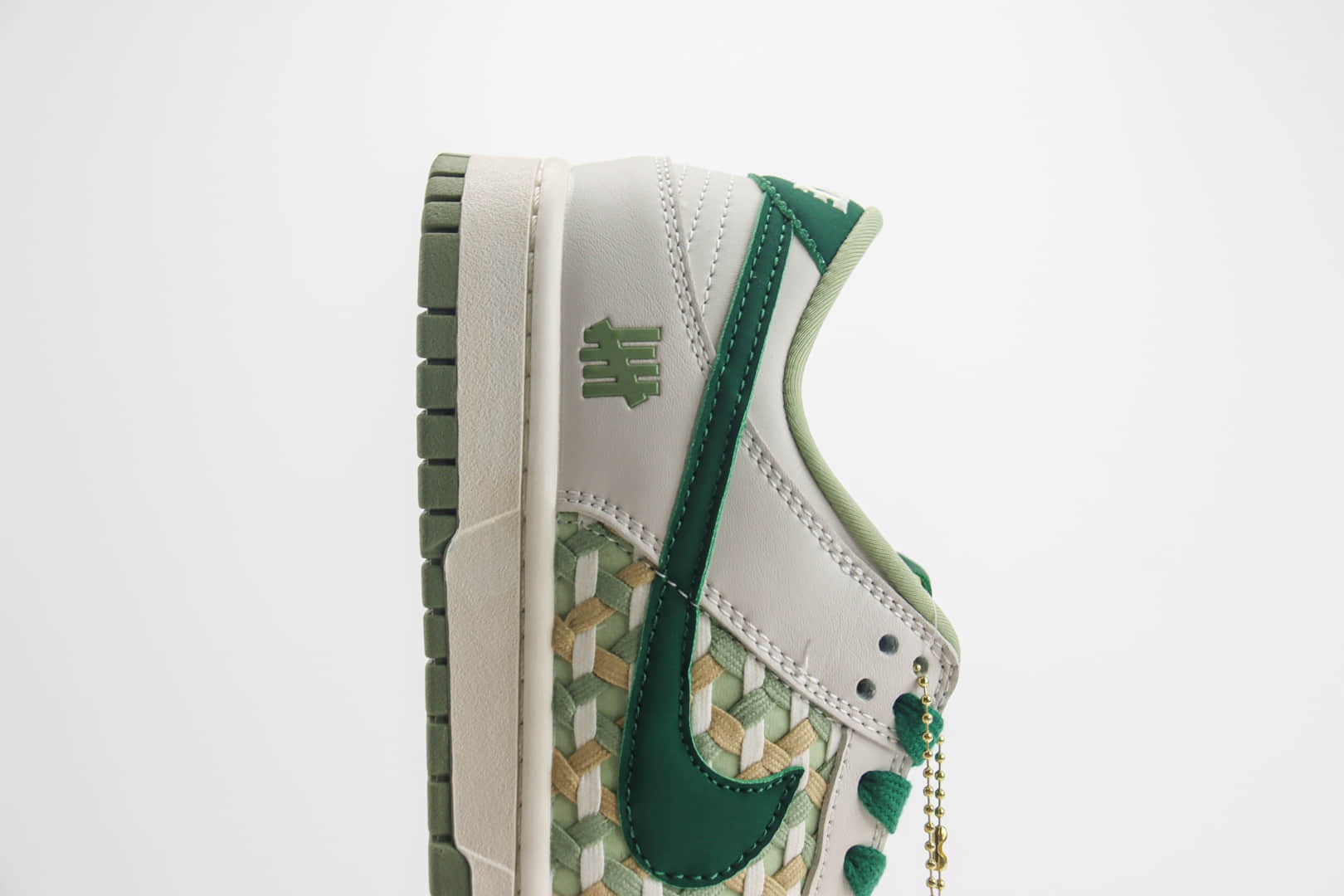 耐克Undefeated x Nike Dunk Low纯原版本UN联名Dunk白绿编织板鞋 莆田天花板Dunk 货号：DQ1098-359