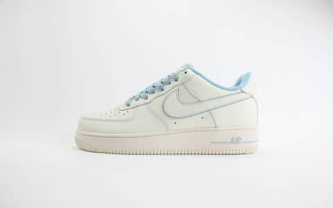 耐克Nike Air Force 1 Low纯原版本空军一号AF1冰蓝缝线满天星低帮板鞋 莆田耐克货源 货号：TB5636-122