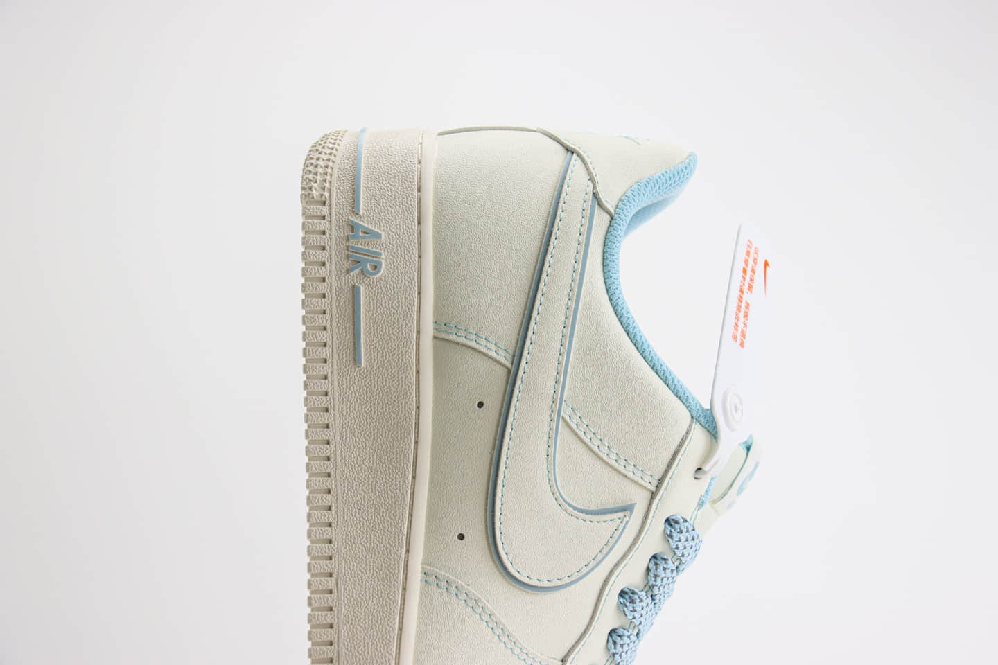 耐克Nike Air Force 1 Low纯原版本空军一号AF1冰蓝缝线满天星低帮板鞋 莆田耐克货源 货号：TB5636-122