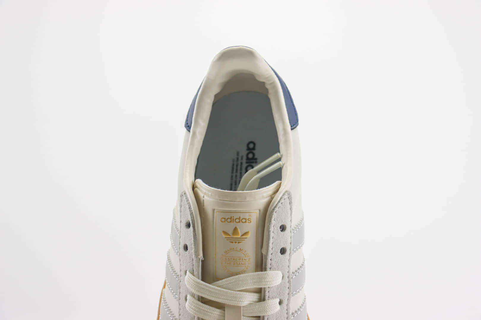 阿迪达斯adidas Originals Gazelle Indoor纯原版本三叶草白灰蓝德训鞋 莆田阿迪达斯货源 货号：IH8547