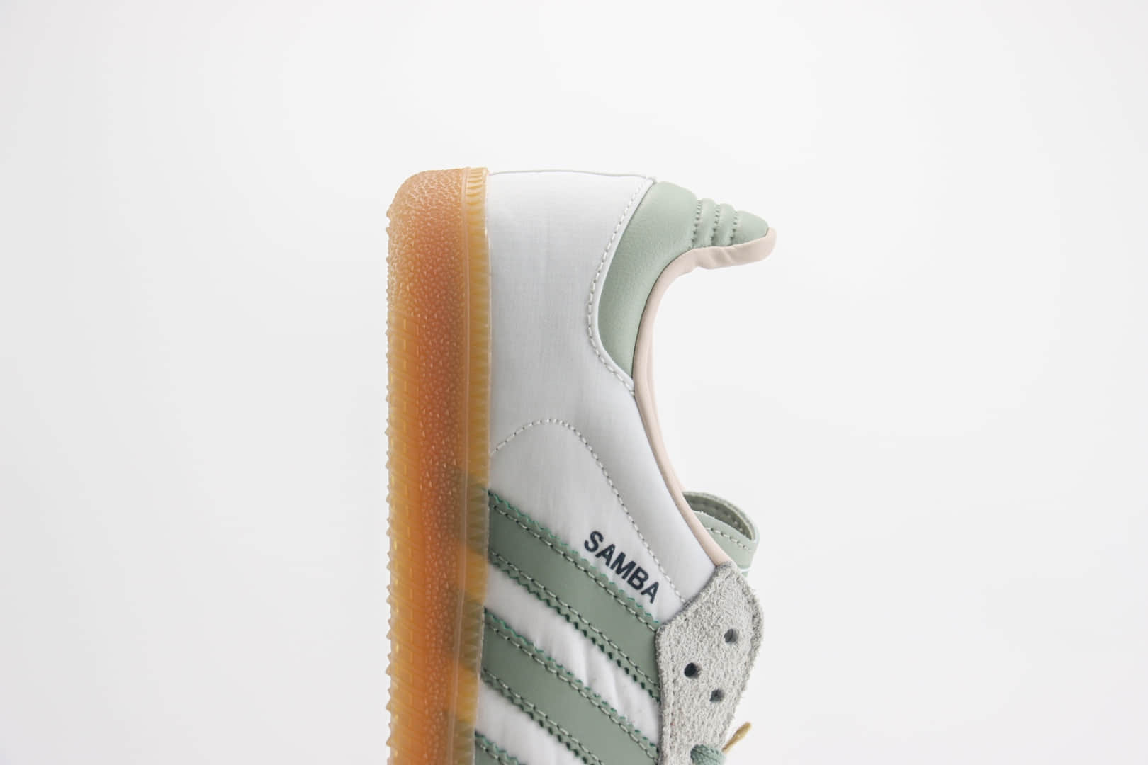 阿迪达斯adidas Samba OG纯原版本桑巴白绿色复古板鞋 莆田阿迪达斯货源 货号：ID0492