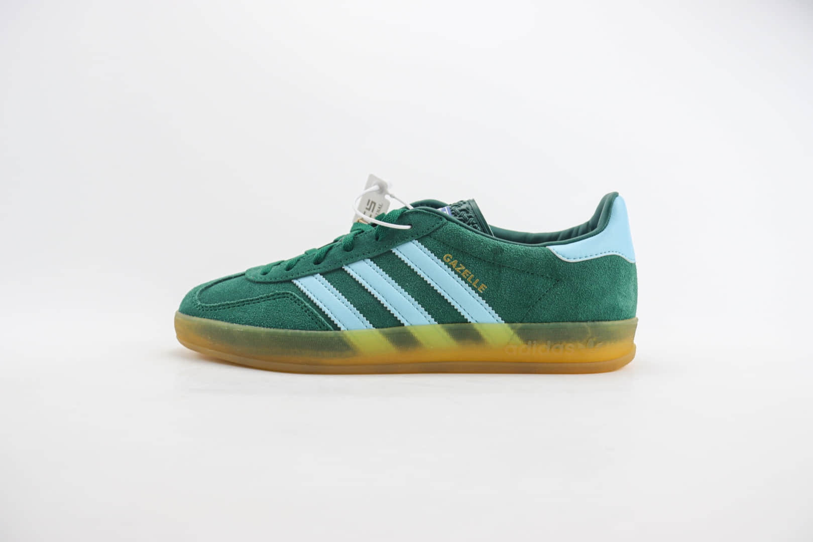 阿迪达斯adidas Original Gazelle Indoor Trainers纯原版本绿色生胶德训鞋 莆田阿迪达斯货源 货号：IG9979