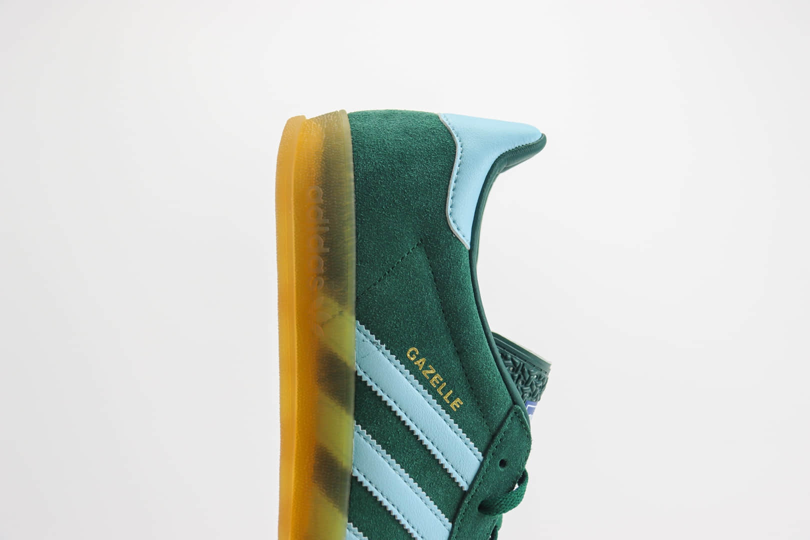 阿迪达斯adidas Original Gazelle Indoor Trainers纯原版本绿色生胶德训鞋 莆田阿迪达斯货源 货号：IG9979