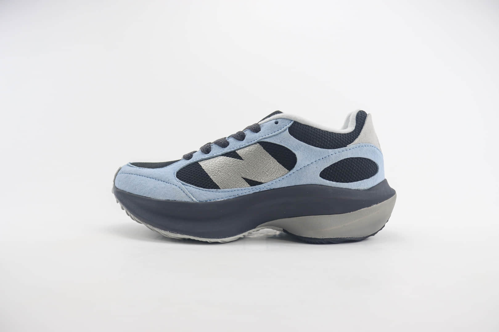新百伦New Balance Warped Runner纯原版本黑蓝色NB复古解构老爹鞋 莆田新百伦货源 货号：UWRPDFSB