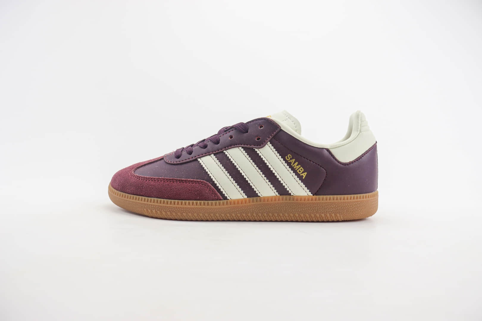 阿迪达斯adidas originals Samba纯原版本桑巴复古酒红板鞋 莆田阿迪达斯货源 货号：ID0477