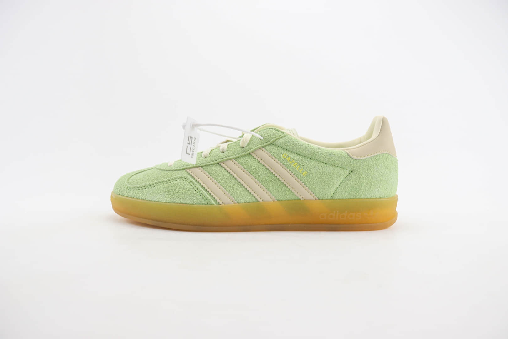 阿迪达斯adidas Original Gazelle Indoor Trainers纯原版本抹茶绿生胶德训鞋 莆田复刻鞋货源 货号：IE2948