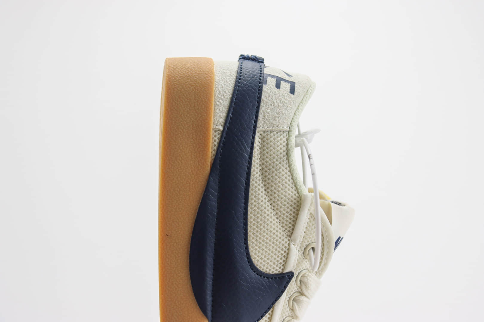 耐克Nike Blazer Low‘77 Jumbo纯原版本开拓者米白黑网面板鞋 莆田耐克货源 货号：DQ1470-107