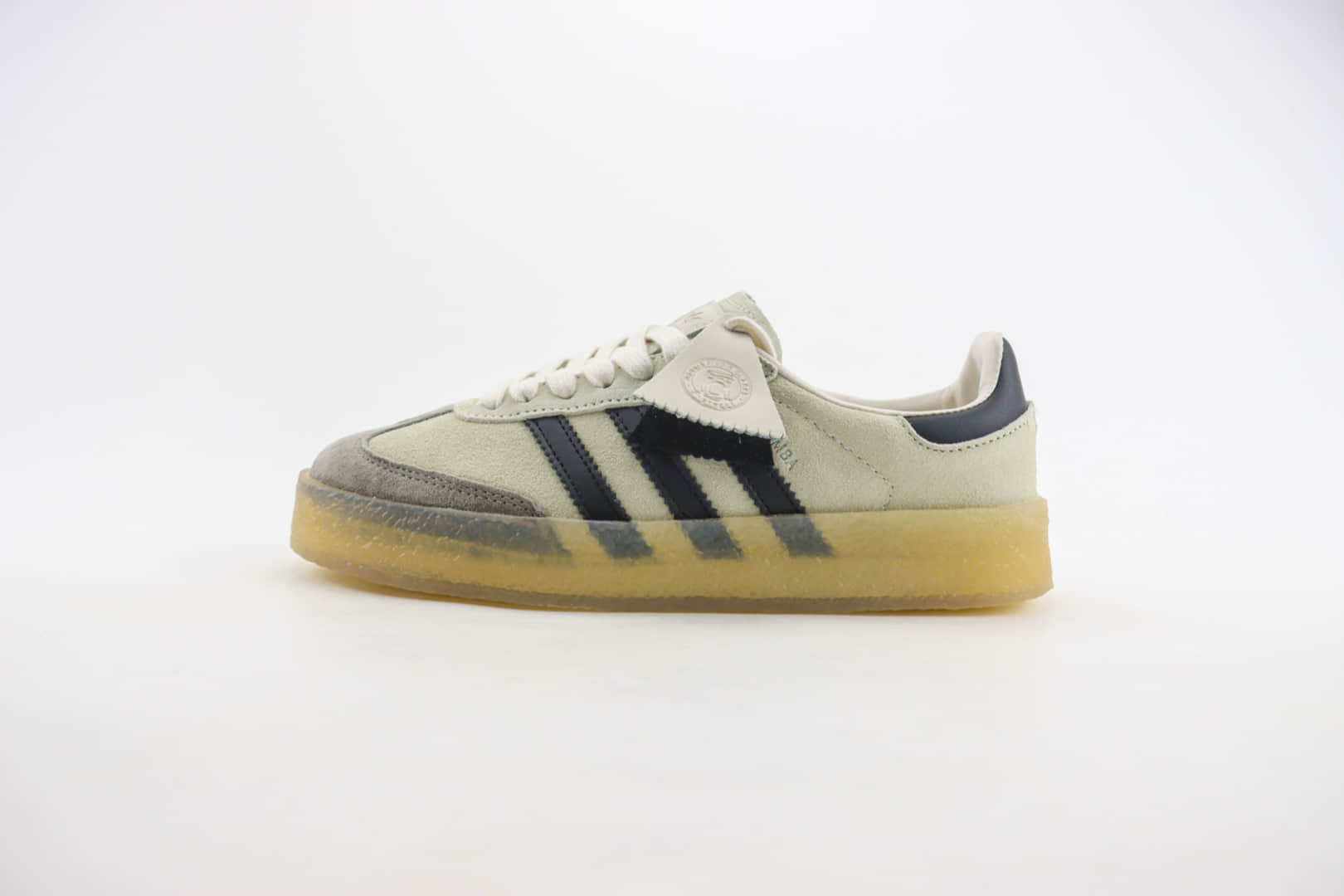阿迪达斯KITH x Clarks x adidas originals Samba纯原版本桑巴米黑色德训鞋 莆田复刻鞋货源 货号：IE4033
