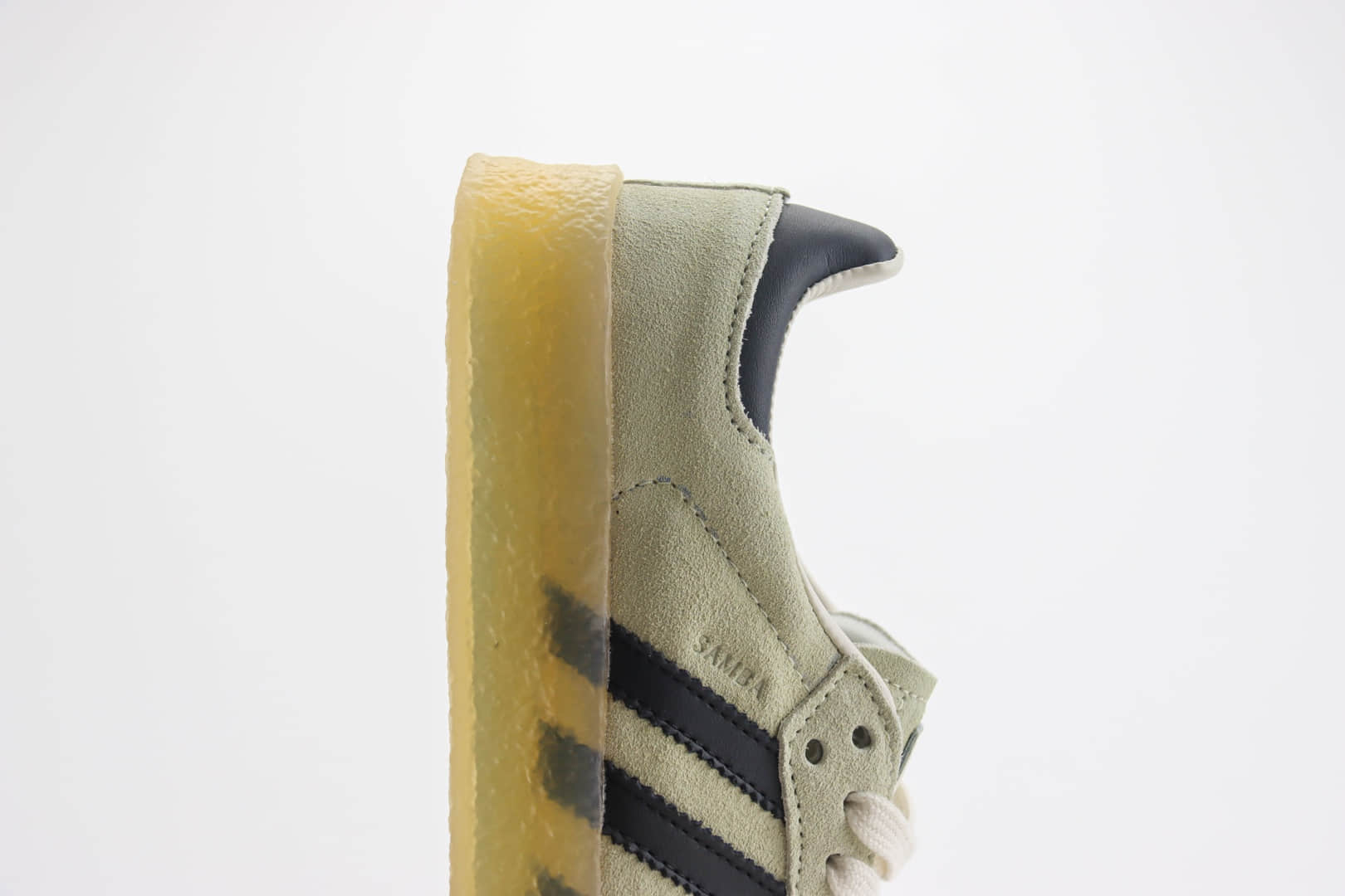 阿迪达斯KITH x Clarks x adidas originals Samba纯原版本桑巴米黑色德训鞋 莆田复刻鞋货源 货号：IE4033