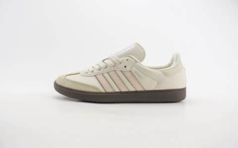 阿迪达斯adidas originals Samba纯原版本桑巴米粉色板鞋 莆田阿迪达斯货源 货号：IH2751