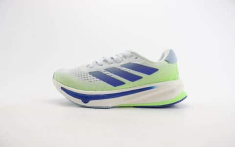 阿迪达斯adidas Supernova Rise M纯原版本白蓝绿轻跑鞋 莆田阿迪达斯货源 货号：IF3015