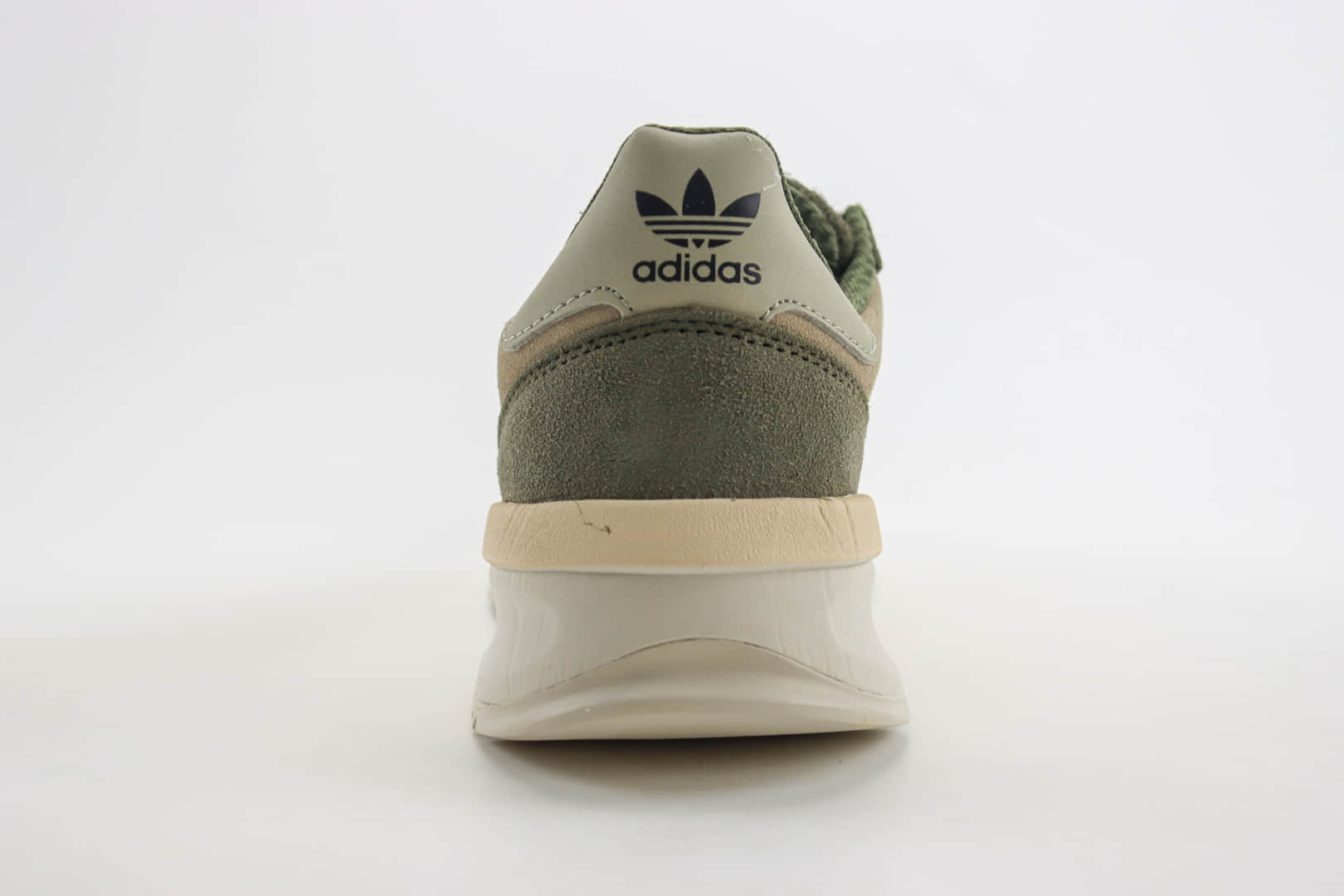 阿迪达斯adidas Originals SL 72 RTN纯原版本米橄榄绿厚底增高板鞋 莆田复刻鞋货源 货号：IH5632