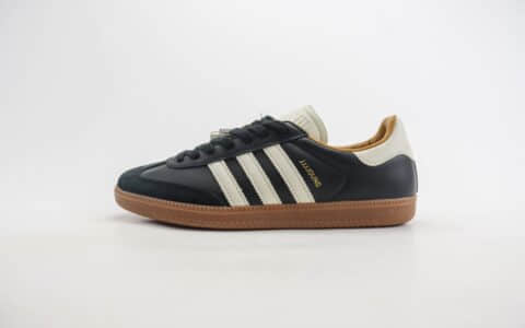 阿迪达斯JJJJound x adidas Originals Samba OG纯原版本黑白生胶桑巴板鞋 莆田阿迪达斯代理 货号：ID8707
