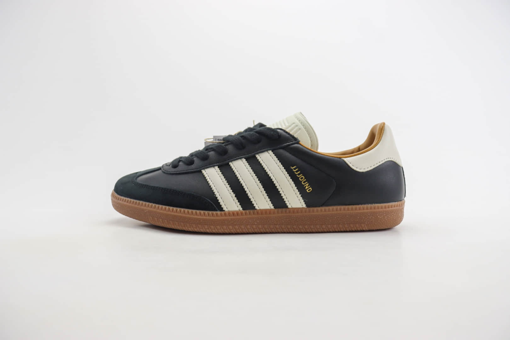 阿迪达斯JJJJound x adidas Originals Samba OG纯原版本黑白生胶桑巴板鞋 莆田阿迪达斯代理 货号：ID8707