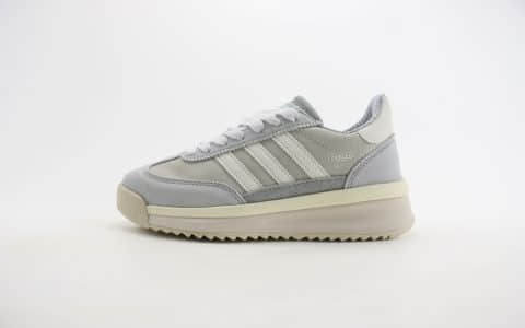 阿迪达斯adidas Originals SL 72 RTN纯原版本灰白增高厚底板鞋 莆田阿迪达斯货源 货号：IH5558