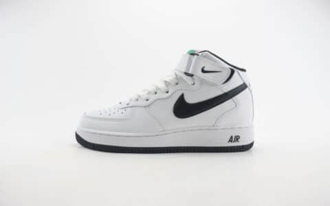 耐克Nike Air Force 1 Mid纯原版本空军一号中帮AF1白黑板鞋 莆田耐克货源 货号：DV0806-101