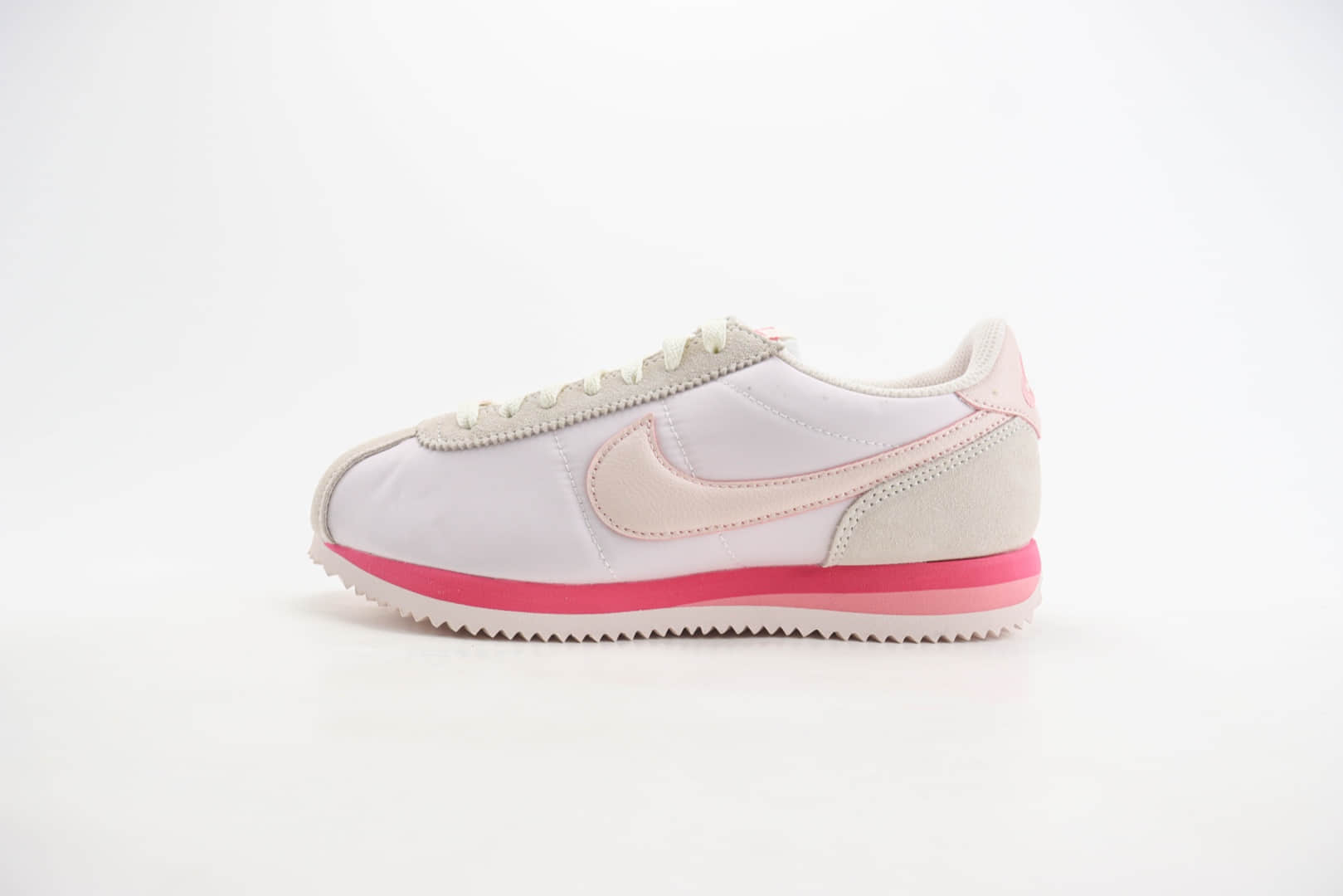 耐克Nike Classic Cortez Leather纯原版本阿甘系列白灰粉复古初代慢跑鞋 莆田耐克货源 货号：HF6410-666