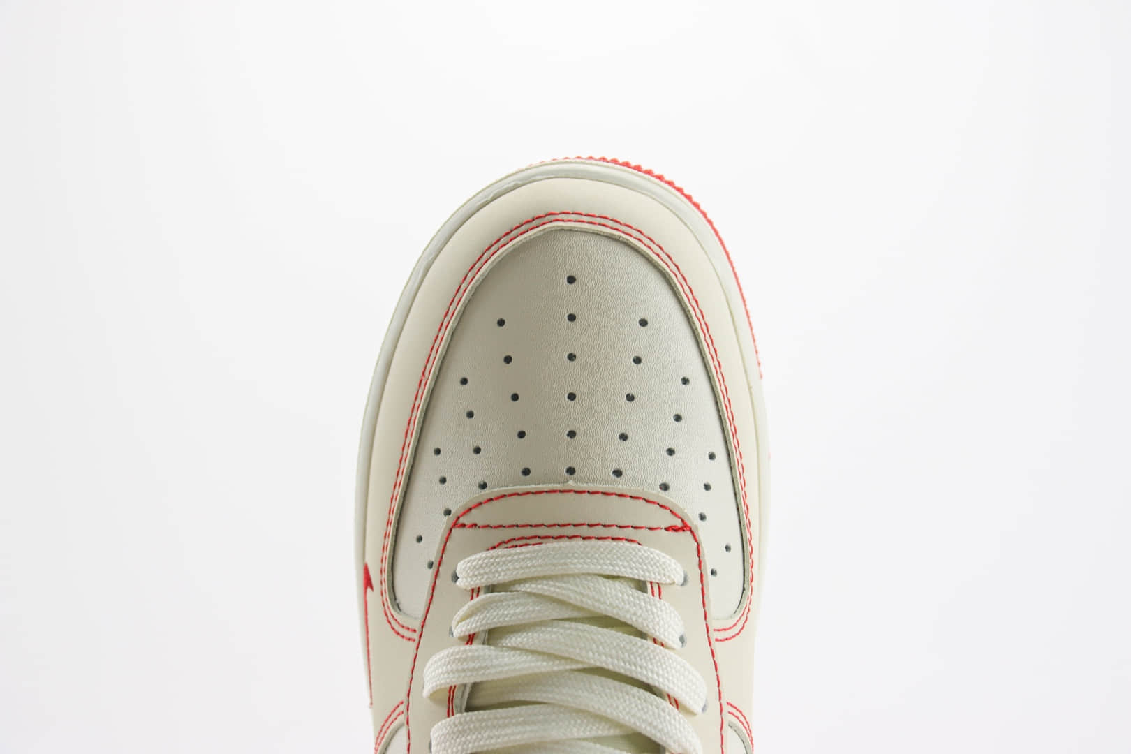 耐克Nike Air Force 1纯原版本空军一号AF1川久保玲联名白红缝线板鞋 莆田耐克货源 货号：KK3333-001