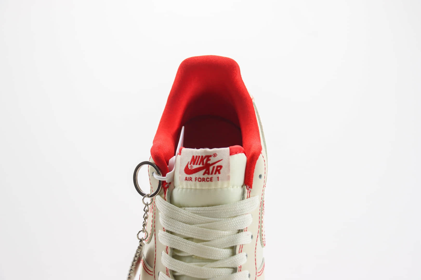 耐克Nike Air Force 1纯原版本空军一号AF1川久保玲联名白红缝线板鞋 莆田耐克货源 货号：KK3333-001