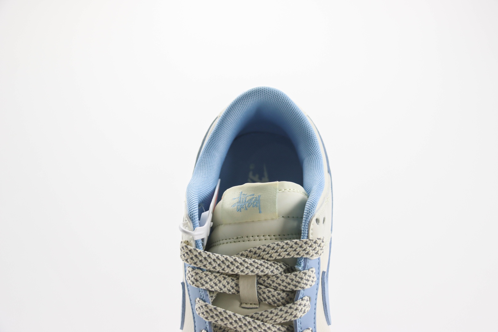 耐克Stussy x Nike SB Dunk Low纯原版本斯图西联名SB Dunk米蓝色多勾印花板鞋 莆田耐克代理 货号：XS6088-503