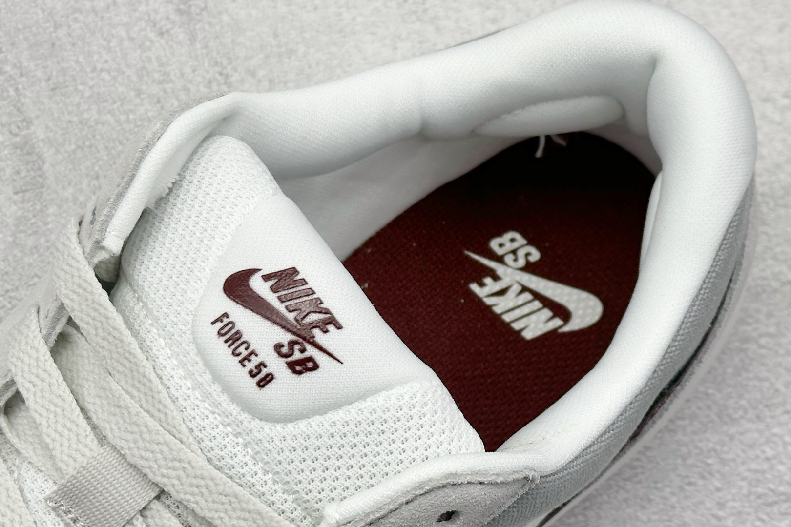 耐克Nike SB Force 58纯原版本空军58灰红色SB运动滑板板鞋 莆田耐克货源 货号：FQ7637-001
