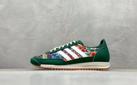 阿迪达斯adidas Original SL72 OG纯原版本深绿花卉德训复古板鞋 莆田复刻鞋货源 货号：JH7226