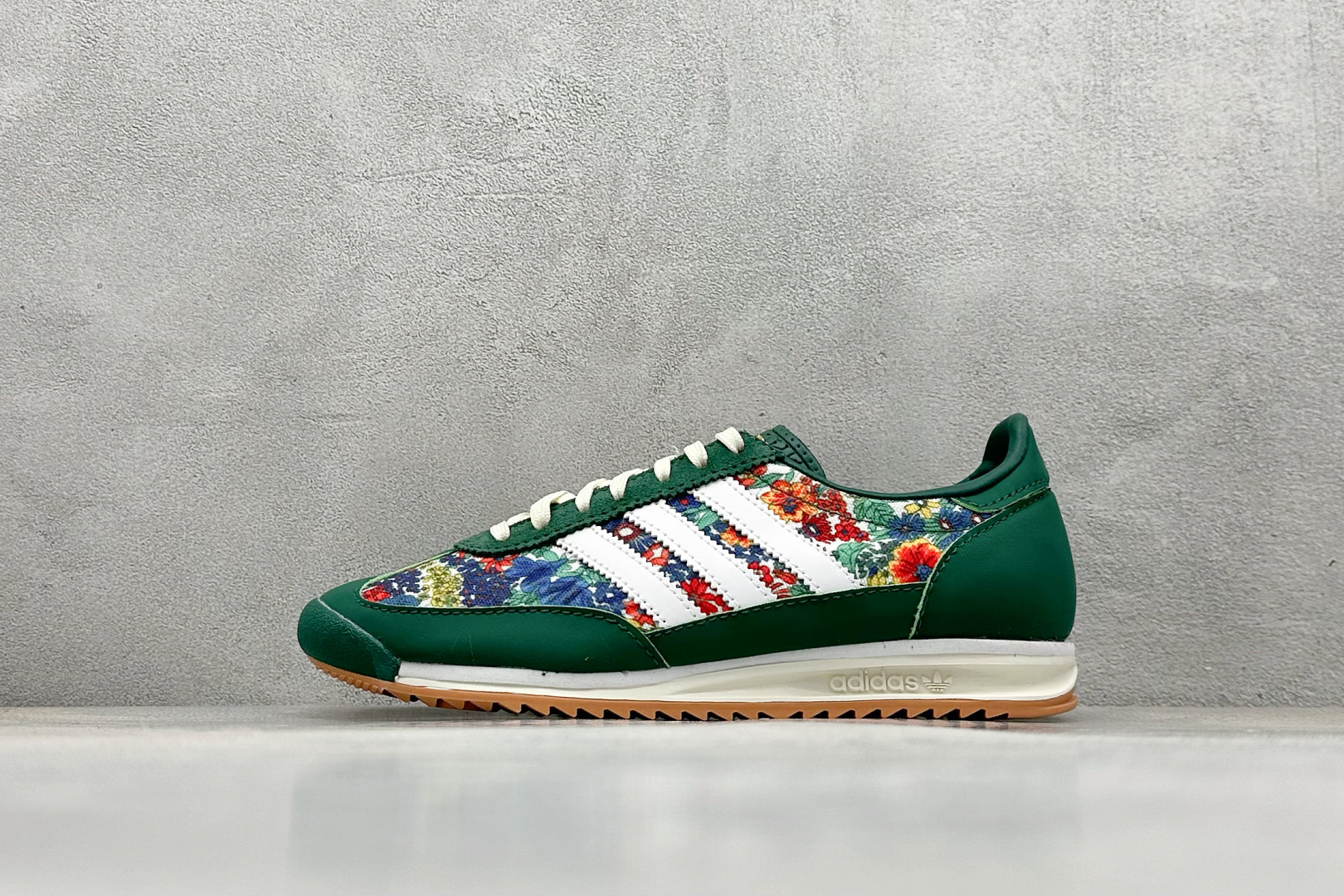 阿迪达斯adidas Original SL72 OG纯原版本深绿花卉德训复古板鞋 莆田复刻鞋货源 货号：JH7226