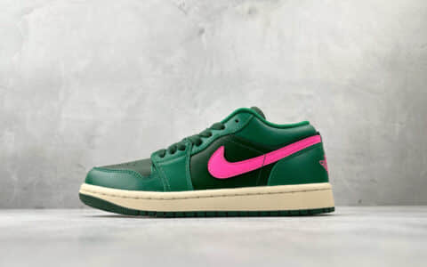乔丹Air Jordan 1 Low纯原版本低帮AJ1“西瓜”绿粉色篮球鞋 莆田AJ货源 货号：DC0774-300