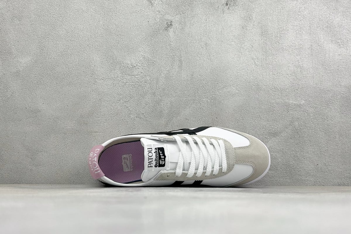 昂跑 On Onitsuka Tiger MEXICO66 Paraty 银粉黑 背面实拍图