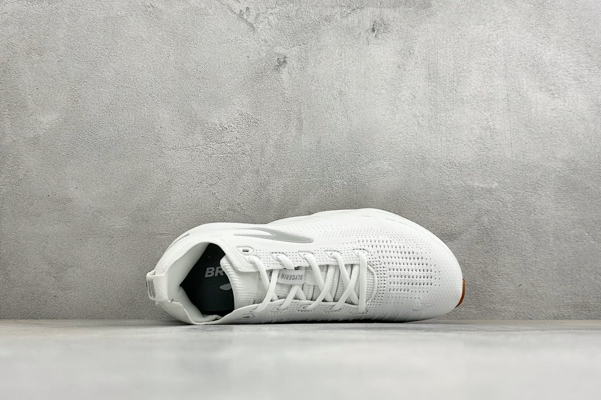 布鲁克斯 Brooks Glycerin Flex 减震耐磨支撑透气 低帮休闲跑步鞋 白银棕 背面实拍图