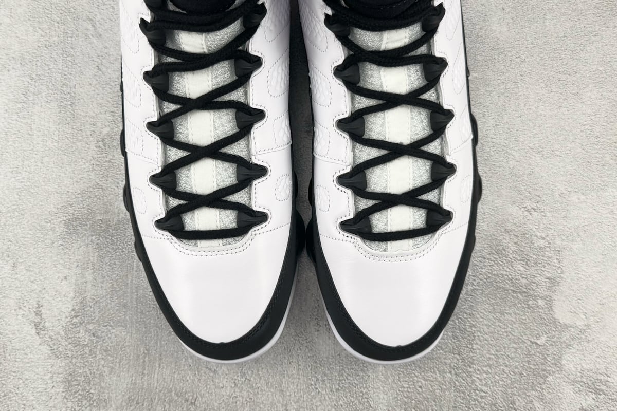 乔丹 Air Jordan 9 Retro 顶级纯原 完美复刻 White Black Red 白黑-实拍图7