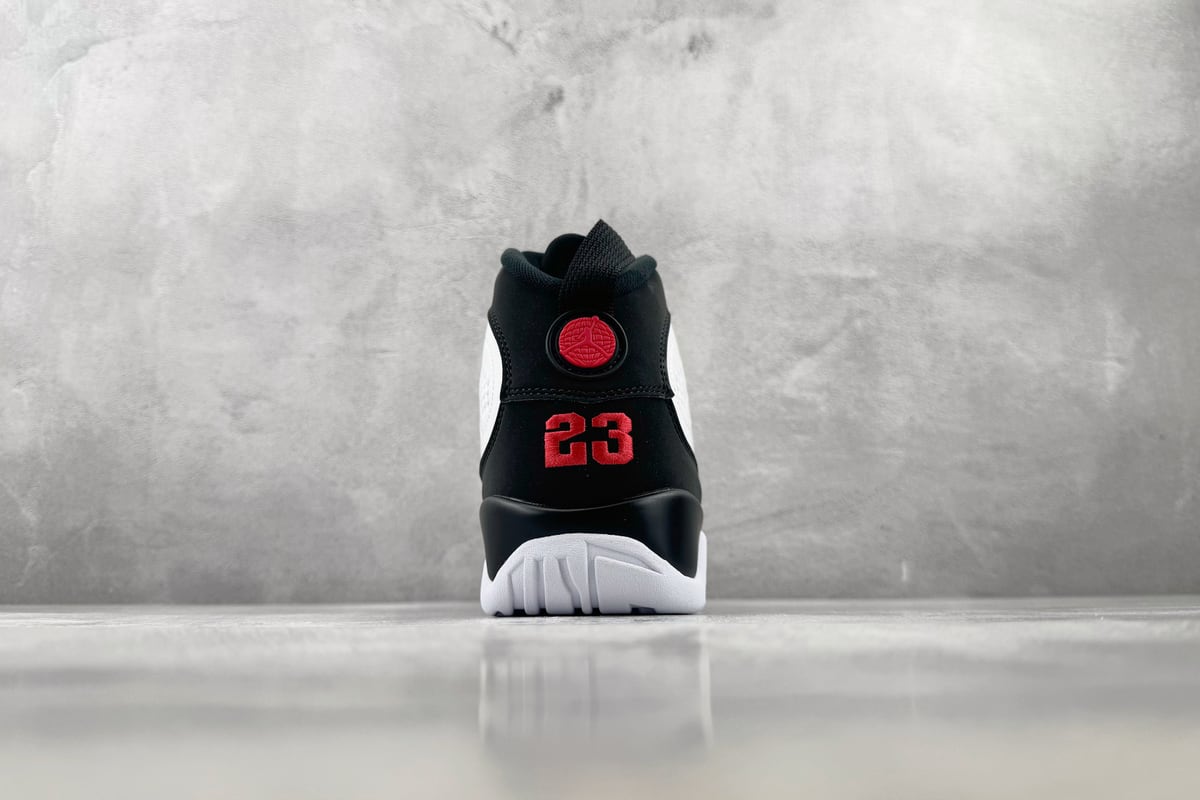 乔丹 Air Jordan 9 Retro 顶级纯原 完美复刻 White Black Red 白黑-实拍图9