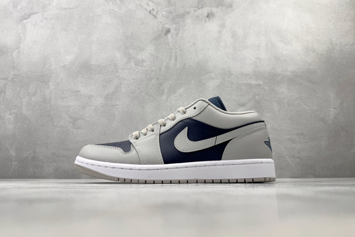 乔丹 Air Jordan 1 综合版 灰蓝-实拍图1