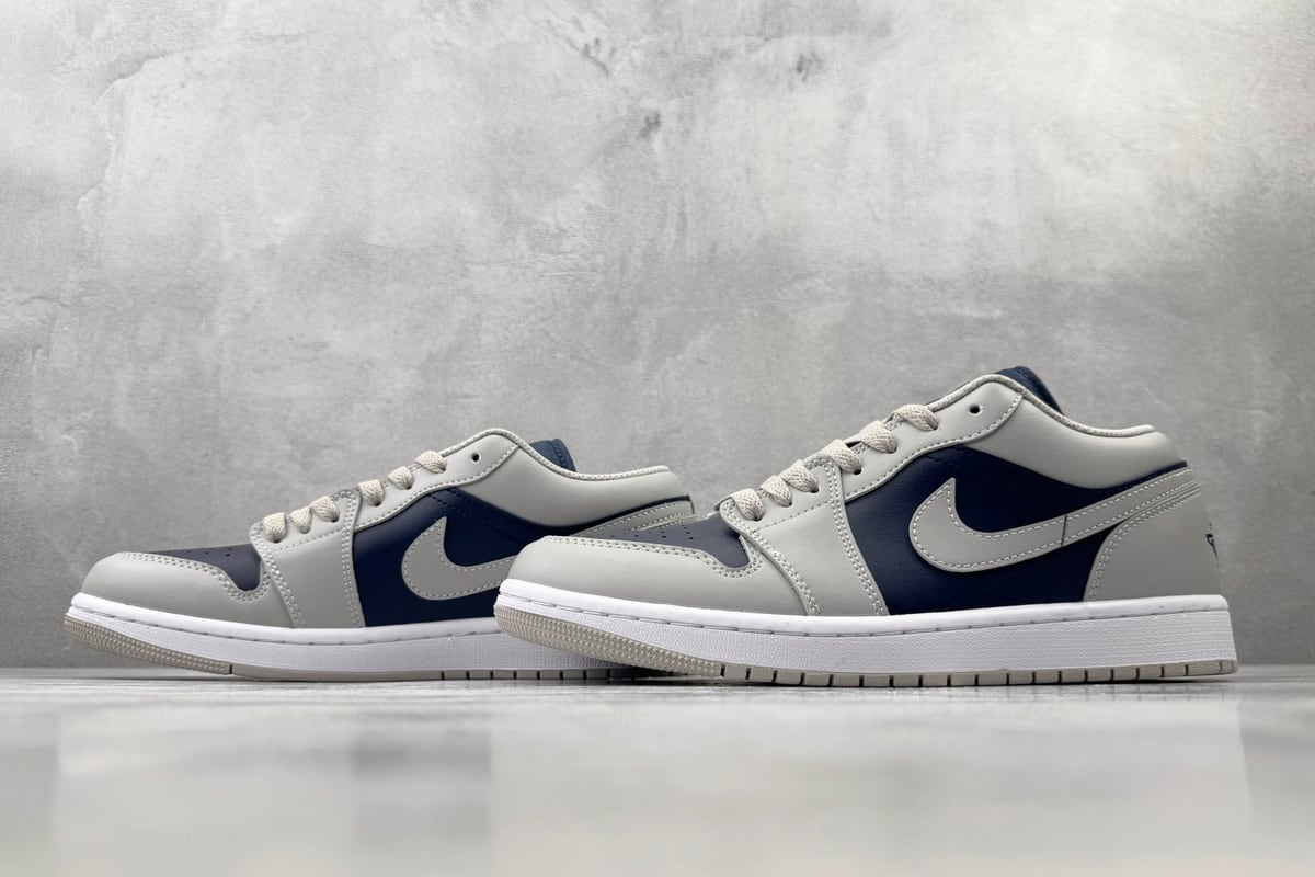 乔丹 Air Jordan 1 综合版 灰蓝-实拍图5