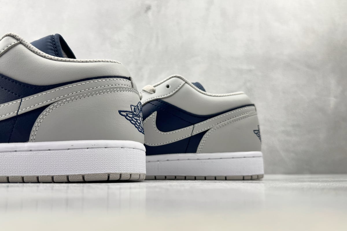 乔丹 Air Jordan 1 综合版 灰蓝-实拍图8