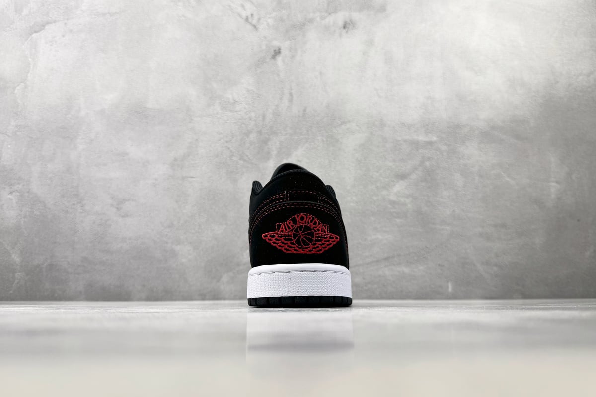 乔丹 Air Jordan 1 LOW 综合版 黑红-实拍图9