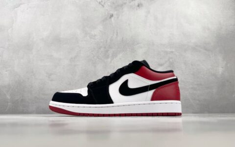 乔丹Air Jordan 1 Low“Black Toe” 黑脚趾黑红白纯原版本 货号：553558-116