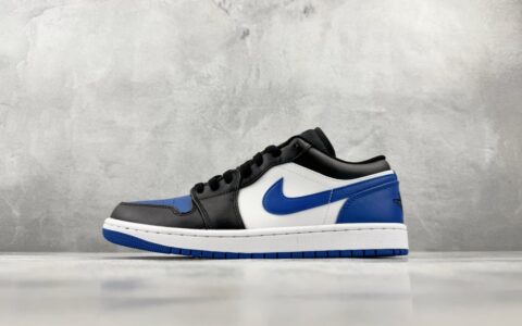 乔丹Air Jordan 1 Low “Royal Toe” 黑蓝白纯原版本 货号：553558-140