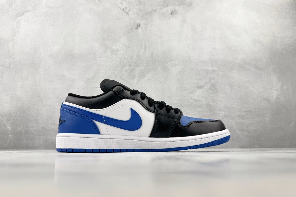 乔丹 Air Jordan 1 Low "Royal Toe" 黑蓝白-实拍图2